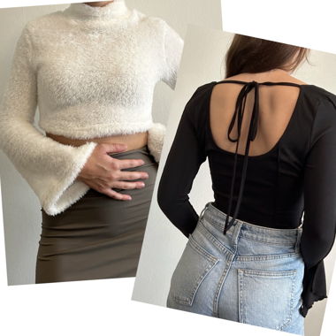 2 Langärmelige Tops