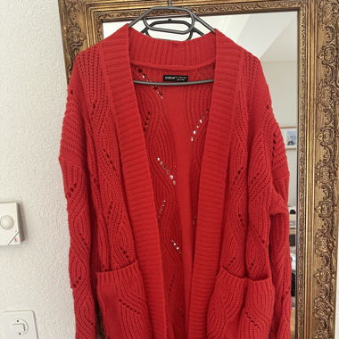 Cardigan rouge long