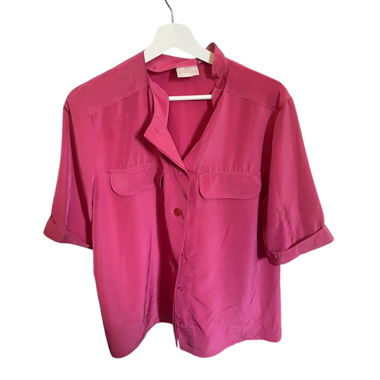 Pink button up blouse 