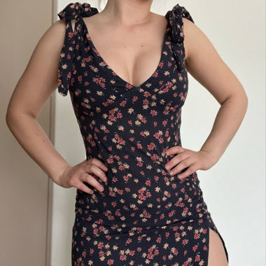 Midi-Blumenkleid
