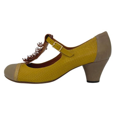 Chie Mihara Block Heel Pump EU 40.5 Yellow
