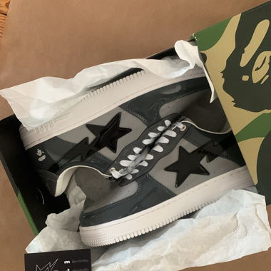 Bapesta Black Grey White