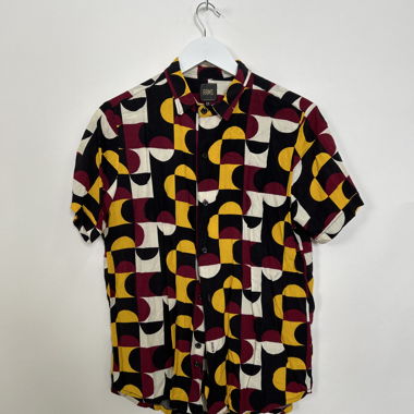 Camicia a Maniche Corte con Motivo Rams