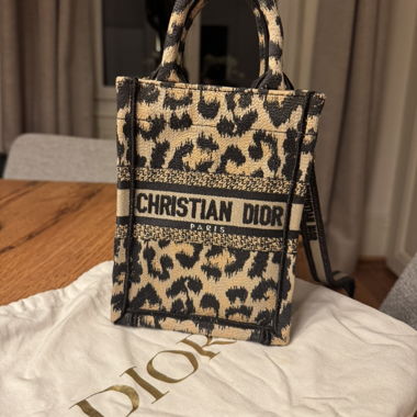 Borsa tote Dior leopard small