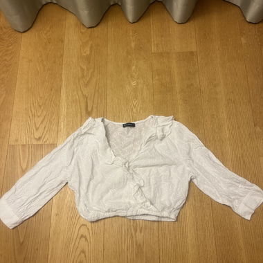 Camicia in pizzo bianco (top corto)