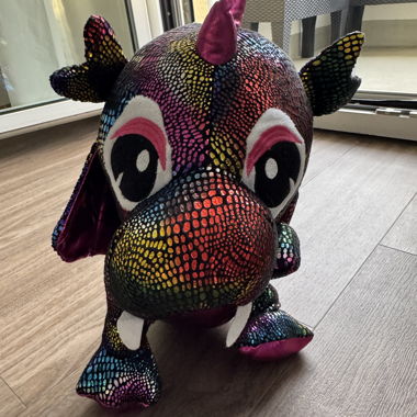 MULTI-COLOURED DRAGON PLUSHIE