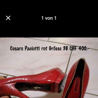 Cesare Paciotti Plateau Heels rot 