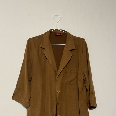 Veste brune effet daim