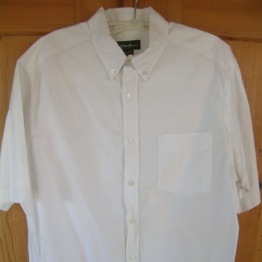 weisses Hemd, Leinenstruktur, EDDIE BAUER