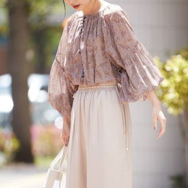 *Japanese Brand* ViS Balloon Sleeve Blouse