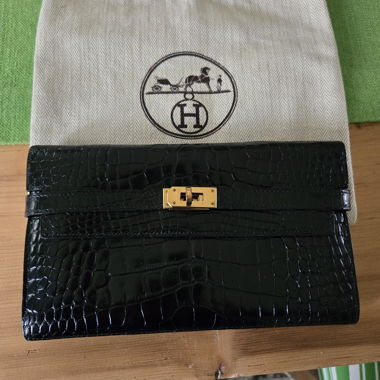 Pochette HERMÈS KELLY en alligator