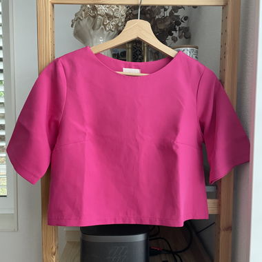 Top da cerimonia rosa fucsia