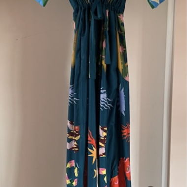 Bunter Jumpsuit mit Print
