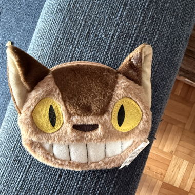 Pochette chat en peluche