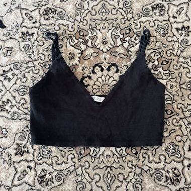 Top corto Zara nero