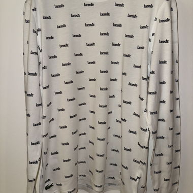 Felpa Lacoste LIVE bianca monogramma S