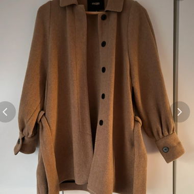 Manteau camel ceinturé Maje