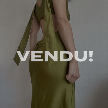 Robe de cocktail verte