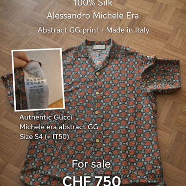 Camicia Gucci in seta a maniche corte