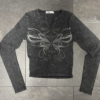 FB Sister Longsleeve - Schmetterlingsprint XS