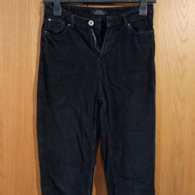 Bershka black corduroy trousers