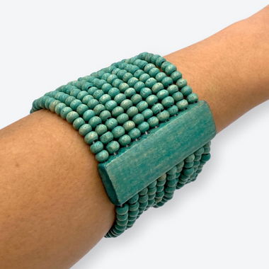 Modeschmuck-Armband mit Holzkügelchen