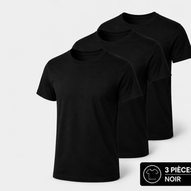 Lot de 3 t-shirts noirs