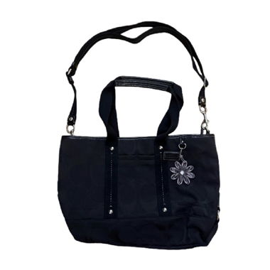 Coach black shoulder bag with long strap