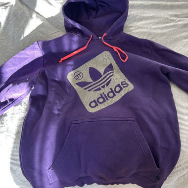 Felpa con cappuccio Adidas viola