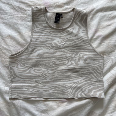Patterned Crop Tank Top