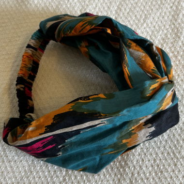 Fascia per capelli fantasia (motivo ikat)