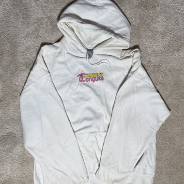 Crooked Tongues Hoodie en blanc
