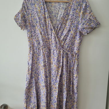 Vestito incrociato a fiori maniche corte M/38