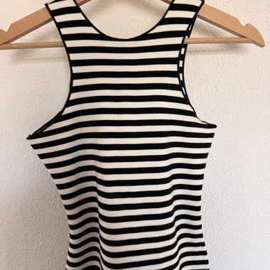 ZARA striped cut-out dress