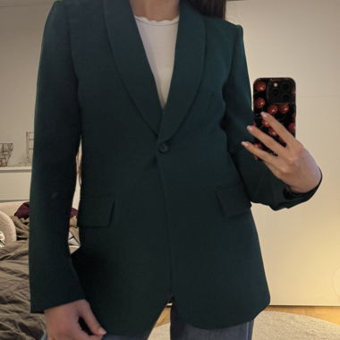 Blazer Zara aderente verde scuro