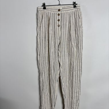 Pantalon en lin rayé Esprit
