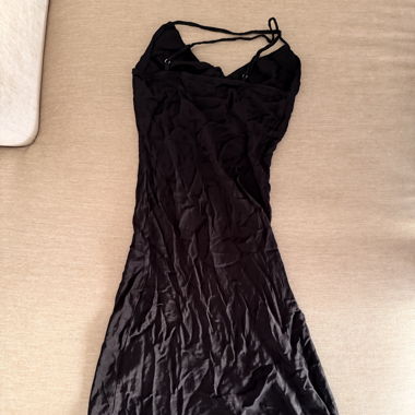 Black Bershka Satin Dress with Straps