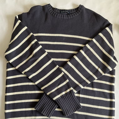 BRANDY MELVILLE Pullover (blau-weiss)