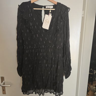 Kleid schwarz silber