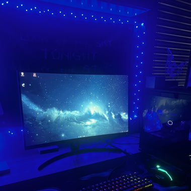 XL Gaming Mauspad mit Marmor-Design (Blau/Schwarz)