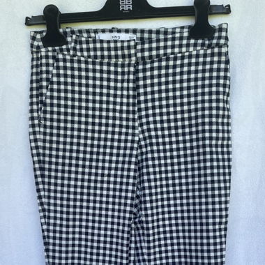 Blue/White Fabric Pants "Mango"
