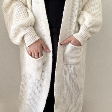 Cardigan in maglia bianco