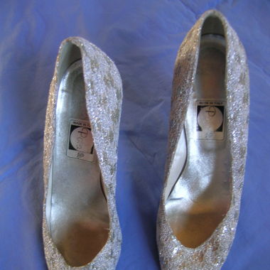 silberner Pumps 40