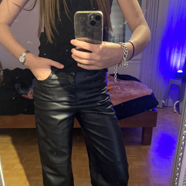 baggy Lederhose Bershka