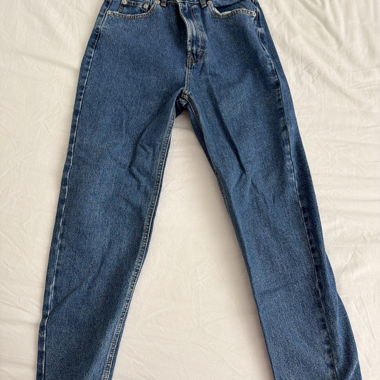 Blue Straight-Leg Jeans