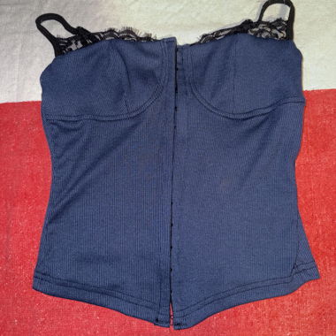 Shein Blue Lace Top