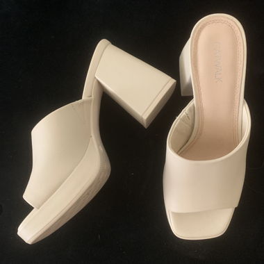 NEW MULE-SANDAL CREAMWHITE TAGLIA 38