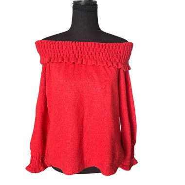 Fornarina Y2K Off-Shoulder Winter Knit Top M