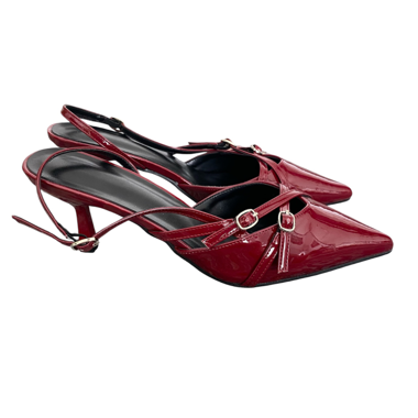Bordeauxfarbene Kitten Heels