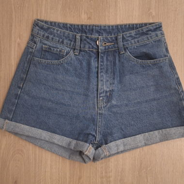 Jeansshorts mit hoher Taille